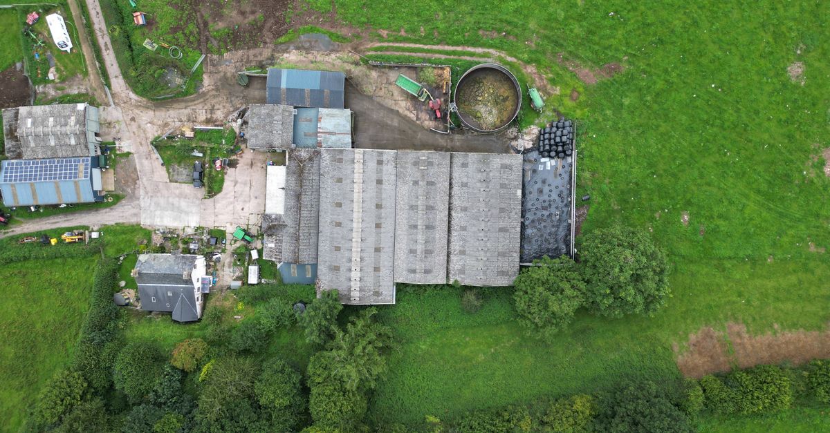 Solar farm generating renewable electricity in a UK field